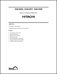 2SK1057 datasheet: Power general purpose MOSFET 2SK1057