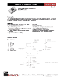 SKA2907 datasheet: 3.3 V, +/-25 ppm, differential positive ECL crystal clock oscillator SKA2907