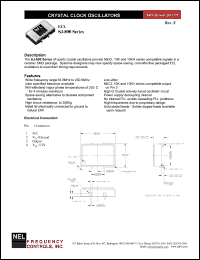 SJA80C datasheet: 3.3 V,+/-100 ppm,  ECL crystal clock oscillator SJA80C