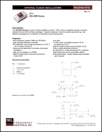 HS2830 datasheet: 5 V,+/-100 ppm,  ECL crystal clock oscillator HS2830