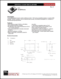 SJA82B datasheet: 3.3 V,+/-50 ppm,  ECL crystal clock oscillator SJA82B