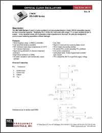 SMA1450 datasheet: 3.3 V,+/-100 ppm, CMOS crystal clock oscillator SMA1450