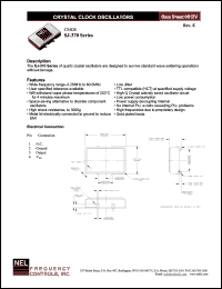 SJA379 datasheet: 3.3 V,customer specific, CMOS crystal clock oscillator SJA379