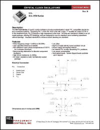 HA1527 datasheet: 5 V,+/-25 ppm, TTL crystal clock oscillator HA1527