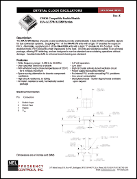 HAA1379 datasheet: 3.3 V,customer specific, CMOS compatible enable/disable crystal clock oscillator HAA1379