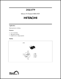 2SK1579 datasheet: Power switching MOSFET 2SK1579