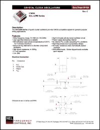 SA391 datasheet: 5 V,+/-50 ppm, CMOS  crystal clock oscillator SA391