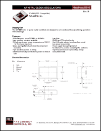 SJA467 datasheet: 3.3 V, +/-25 ppm, CMOS  crystal clock oscillator SJA467