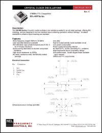 HAA46C datasheet: 3.3 V, +/-100 ppm, CMOS  crystal clock oscillator HAA46C