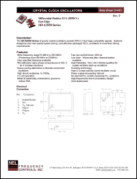 SDA2921 datasheet: 3.3 V, +/-50 ppm, differential positive ECL fast edge  crystal clock oscillator SDA2921