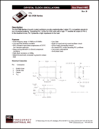 SJ152B datasheet: 5 V, +/-50 ppm, TTL  crystal clock oscillator SJ152B