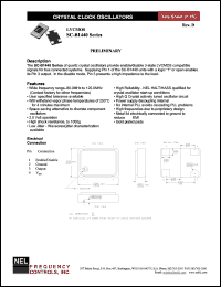 SCB1441 datasheet: 2.5 V, +/-50 ppm, LVCMOS crystal clock oscillator SCB1441