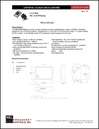 SC147C datasheet: 5 V, +/-100 ppm, LVCMOS crystal clock oscillator SC147C