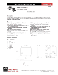 SD2D00 datasheet: 5 V, +/-100 ppm, LVDS crystal clock oscillator SD2D00