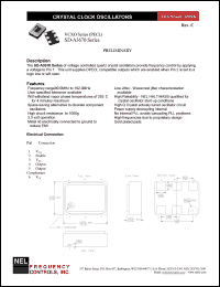 SDA367A datasheet: 3.3 V, +/-20 ppm, VCXO crystal clock oscillator SDA367A