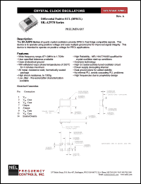 SK2971 datasheet: 5 V, +/-50 ppm, differential positive ECL  crystal clock oscillator SK2971