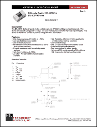 SKA2970 datasheet: 3.3 V, +/-100 ppm, differential positive ECL  crystal clock oscillator SKA2970