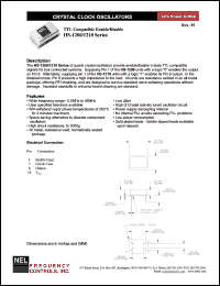 SMA120C datasheet: 3.3 V, +/-100 ppm, TTL compatible enable/disable crystal clock oscillator SMA120C