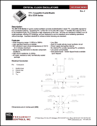 HA1219 datasheet: 5 V, customer specific, TTL compatible enable/disable crystal clock oscillator HA1219