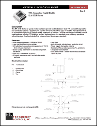 SAA1217 datasheet: 3.3 V, +/-25 ppm, TTL compatible enable/disable crystal clock oscillator SAA1217