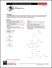 HS80C datasheet: 5 V, +/-100 ppm, ECL crystal clock oscillator HS80C