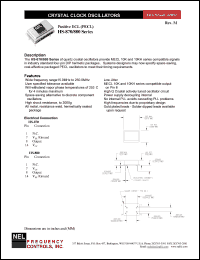 HSA870 datasheet: 3.3 V, +/-100 ppm, positive ECL crystal clock oscillator HSA870