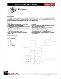 SMA284C datasheet: 3.3 V, +/-100 ppm, ECL crystal clock oscillator SMA284C