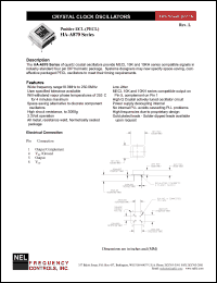 HAA870 datasheet: 3.3 V, +/-100 ppm, positive ECL crystal clock oscillator HAA870