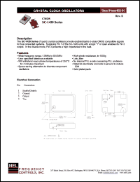 SCA1427 datasheet: 3.3 V, +/-25 ppm,  CMOS crystal clock oscillator SCA1427