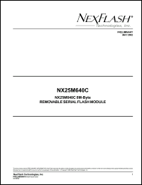 NX25M640C-3T datasheet: 3 V, 8 M flash module NX25M640C-3T