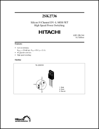 2SK2736 datasheet: Power switching MOSFET 2SK2736