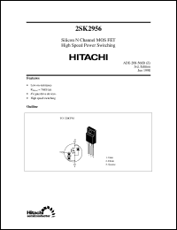 2SK2956 datasheet: Power switching MOSFET 2SK2956