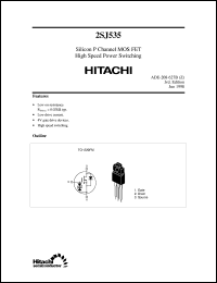 2SJ535 datasheet: Power switching MOSFET 2SJ535