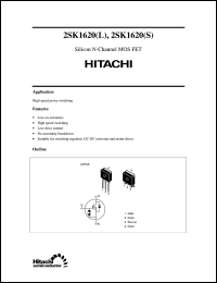 2SK1620(L) datasheet: Power switching MOSFET 2SK1620(L)