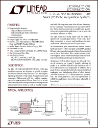 LTC1092ACN8 datasheet: 1-channel, 10-bit serial I/O data  acquisition systems LTC1092ACN8