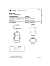 54ACT399ERQMLV datasheet: Quad 2-Port Register 54ACT399ERQMLV