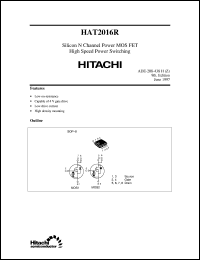 HAT2016R(D) datasheet: Power switching MOSFET HAT2016R(D)
