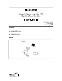 HAT2022R datasheet: Power switching MOSFET HAT2022R