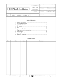 DMF50036ZNBU-FW datasheet: 640 x 200dots;Dot size: 0.32 x 0.46mm; 0.3-7.0V; 1.0mA LCD module DMF50036ZNBU-FW