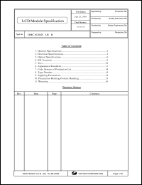 DMC16204N-LR-B datasheet: 16characters x 2lines; 5x8dots (1character) 0.3-7.0V 2.0mA LCD module DMC16204N-LR-B