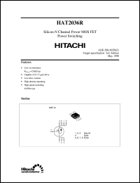 HAT2036R datasheet: Power switching MOSFET HAT2036R
