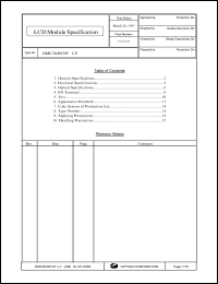 DMC20481NY-LY datasheet: 20characters x 4lines; 5x8dots (1character); 0.3-6.0V 2.3mA LCD module DMC20481NY-LY