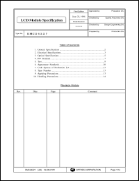 DMC24227 datasheet: 24characters x 2lines; 5x8dots (1character); 0.3-7.0V 2.0mA LCD module DMC24227