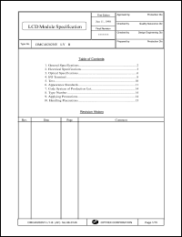 DMC40202NY-LY-B datasheet: 40characters x 2lines; 5x8dots (1character); 0.3-7.0V 2.0mA LCD module DMC40202NY-LY-B