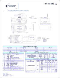 PF10048-A datasheet: 100x48 character; dot size:0.294 x 0.337mm; dot pitch:0.314 x 0.357mm; LCD monitor PF10048-A