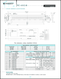 PC4002-B datasheet: 2 lines; 40 characters; dot size:0.60 x 0.60; dot pitch:0.65 x 0.70; LCD monitor PC4002-B