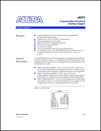 A8255 datasheet: Programmable peripheral interface adapter. Uses approximately 194 FLEX logic elements (LEs). 24 progarmmable inputs/outputs A8255