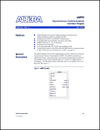 A6850 datasheet: Asynchronous communications interface adapter A6850