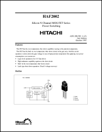 HAF2002 datasheet: Power termal MOSFET HAF2002