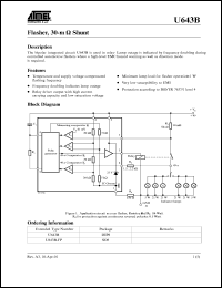 U643B-FP datasheet: Flasher, 30-mOhm shunt U643B-FP